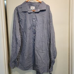 Men's Blue Checkered Button Down Shirt